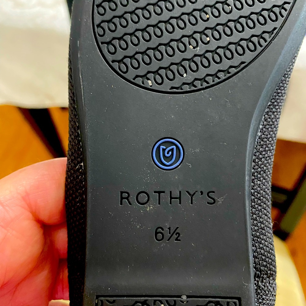 Rothy's Round Toe Black Flats - Picture 4 of 5